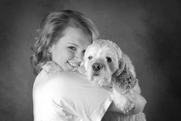 Portrait, black and white, pet photography, relationships