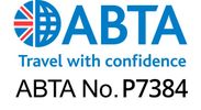 ABTA logo with the slogan 'Travel with confidence' and registration number P7384.