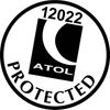 Black and white ATOL protected logo with number 12022.