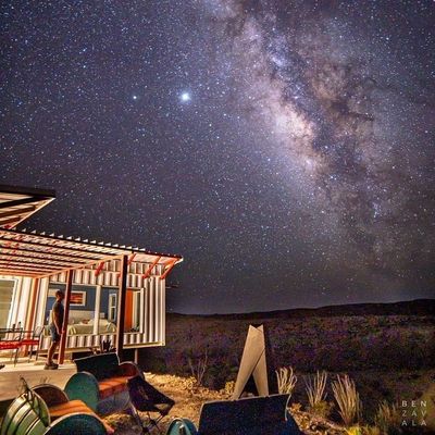 Nighttime view of the Milky Way and 248 House