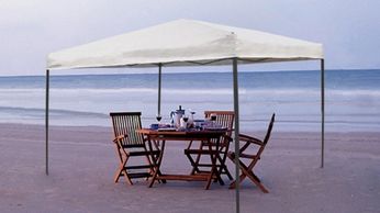 beach rental, shade tent, shade canopy,  ezup, tail gate tent, beach, siesta key, sarasota, florida