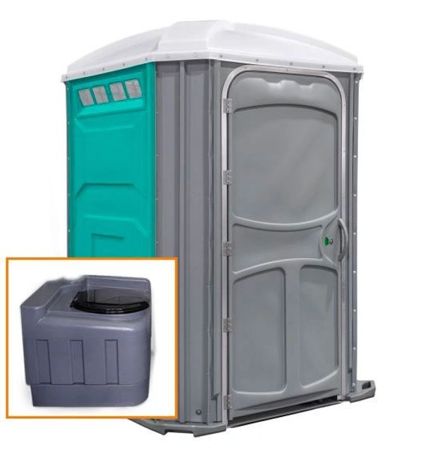 Fresh Water Flush unit, includes a flushing toilet and hand wash sink. Perfect for residential use.