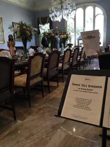 Wedding reception string quartet