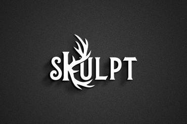 skulpt logo, for custom wood skulls and european mounts