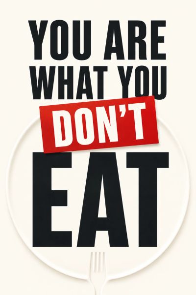Inspirational text on a plate with a fork.