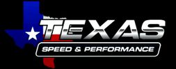 Texas Speed & Performance logo with state outline and flag colors.