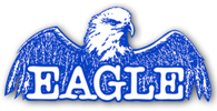Blue eagle illustration with the word 'EAGLE' below it.