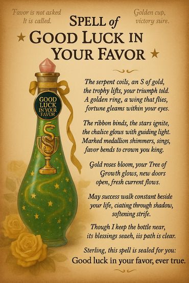 A spell of Good Luck in Your Favor