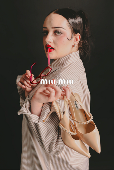 Miu Miu, Miu Miu Glasses, red glasses, heels