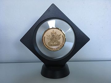 presentation frame, award coin, challenge coin