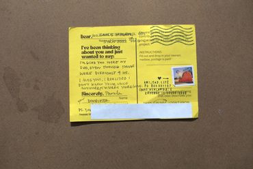 Sorry you're gone mail art interactive.