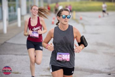 Gwen on the 1st run of the duathlon