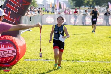 Ruby coming into the finish