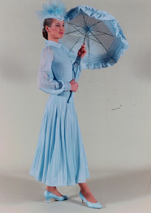 Australian Gown Of The Year 1992, Racewear, Competition photographs Entry 27. With hand made parasol