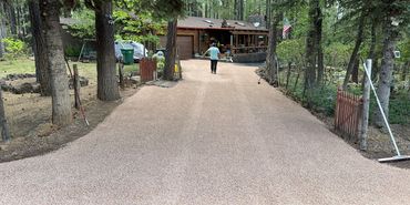 We are fixing up pot holes in cracks with a chip seal overlay