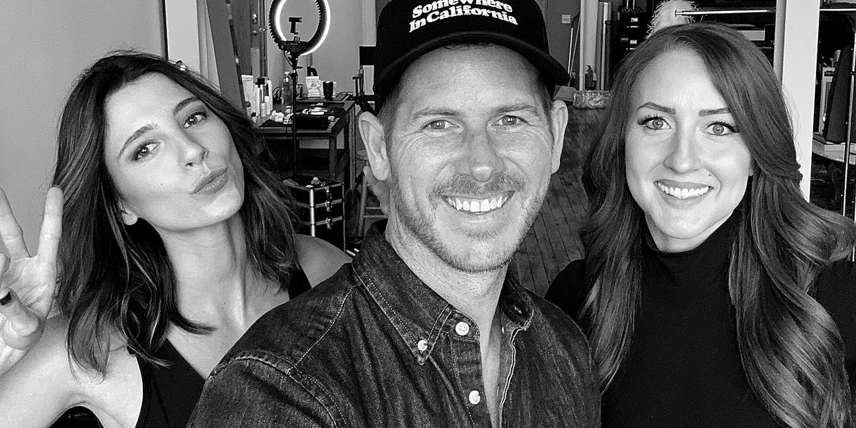 David Heisler with clients in studio, capturing energy and connection.