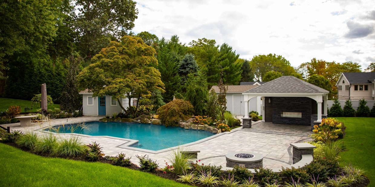 a beautiful property with a pool