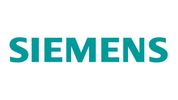 The Siemens logo in teal letters on a white background.