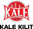 Logo of Kale, featuring bold white text on a red background with a globe and cityscape design.