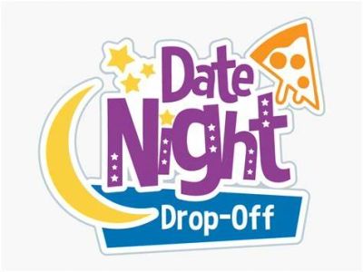Date Night Drop-Off logo with moon and pizza slice.
