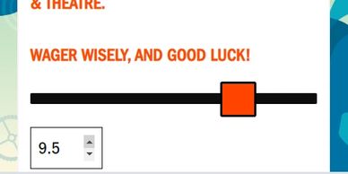 Final wager bet screen