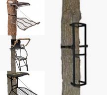 treestands climbers hang on stagger steps muddy back country ladder stands