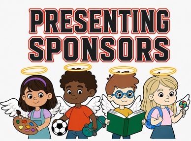 Cartoon angels with halos under 'Presenting Sponsors' text.