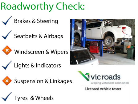 VICROADS ROADWORTHY TESTING
