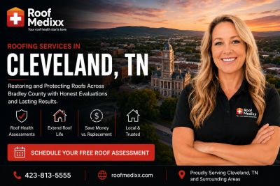 Roof Medixx offers roofing services in Cleveland, TN with free roof assessments.