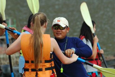 kayak Safety briefing and paddling instructions, Thailand