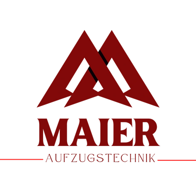 Logo von Maier Aufzugstechnik in Rot.