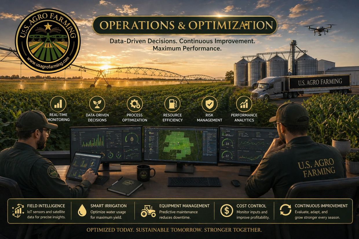 Farmers use advanced tech for data-driven decisions and optimization in agriculture.