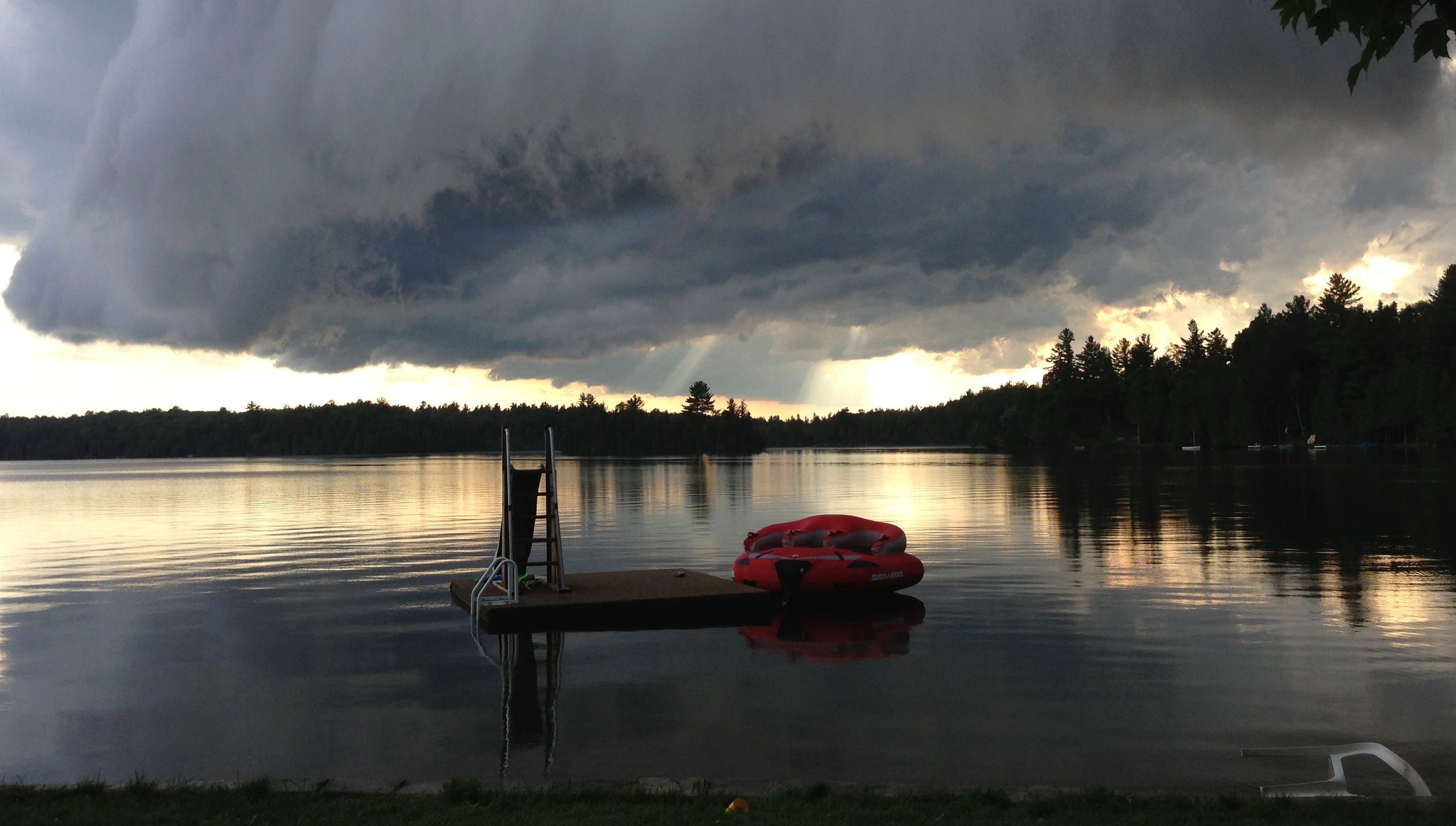 The gathering clouds on Malcolm Lake