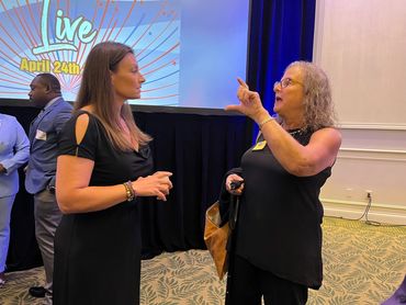 Nikki Fried with Graciela Greenberg, recipient of the 2022 John R. Lewis Memorial Award.