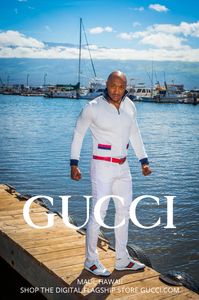 Advertisement with Gucci.com - D. Hall Celebrity Supermodel & Actor  