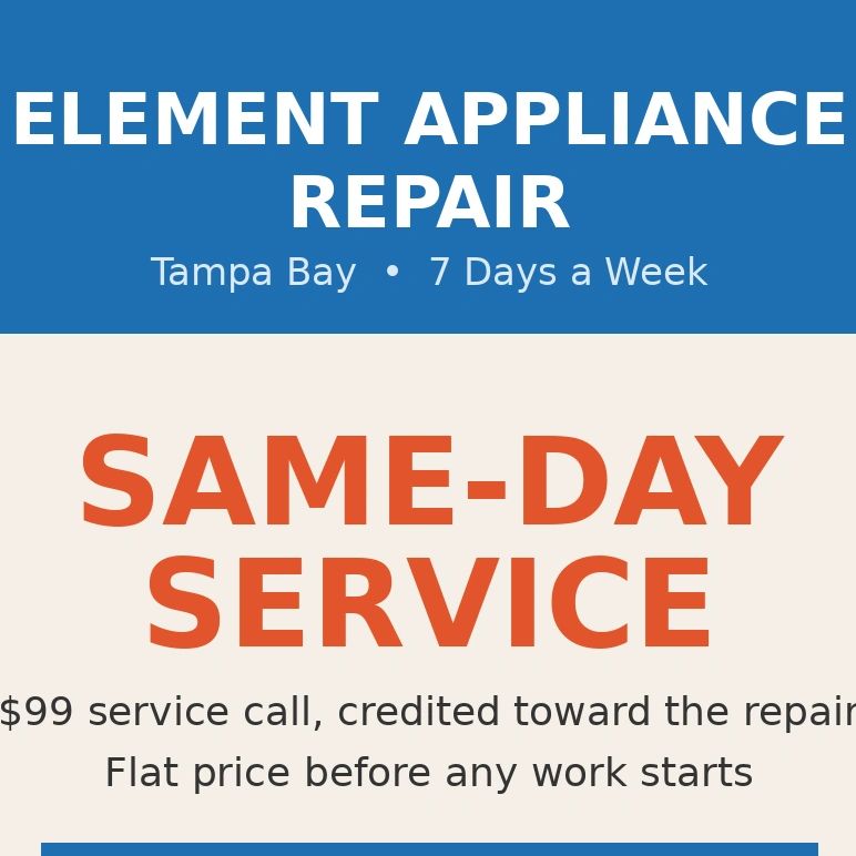 Same-day Bosch appliance repair in Tampa Bay - Element Appliance Repair (813) 510-6369