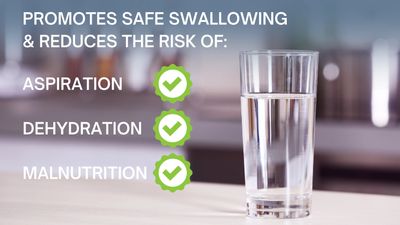 The three complications of dysphagia: aspiration, dehydration, & malnutrition.