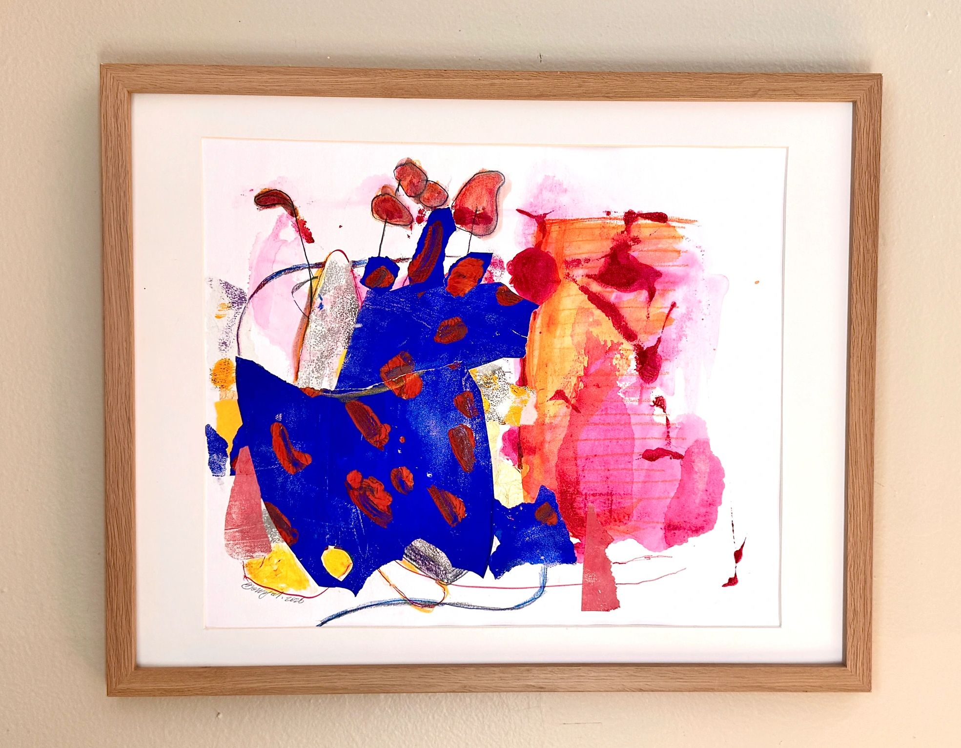 Pink light #ll
Collage on paper
13x16”-Framed
$600.00