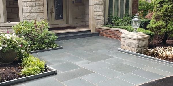 Bluestone patio rebuild