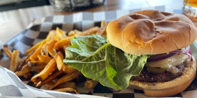 Streetside 62 Bistro in Washington Courthouse Ohio.  Jalapeño Burger and Buckeye balls (pretzels)👍