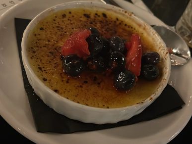 Vanilla Crème Brûlée- At the Butcher Block in London, Ohio.