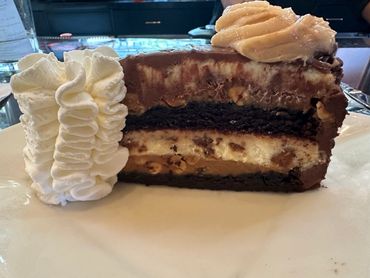 Reese’s Peanut Butter Choclate cake cheese cake…..  Amazing.…