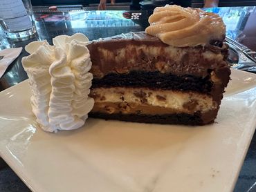 Reese’s Peanut Butter Choclate cake cheese cake…..  Amazing.…