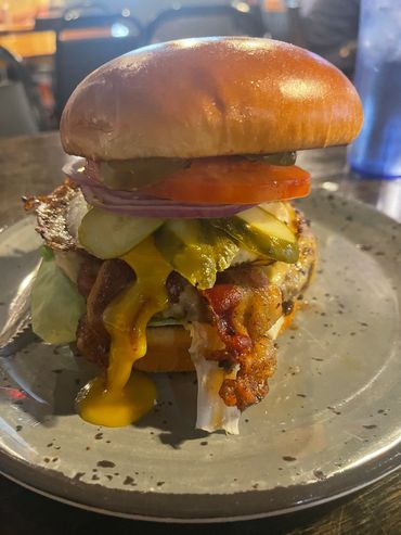 Hen Burger from 571 Grill