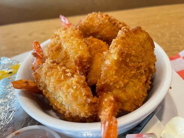 Amazing shrimp at Urbana Airport cafeteria