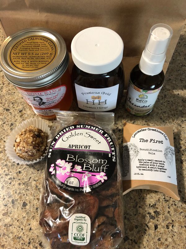 Local products included in the specialty bag.