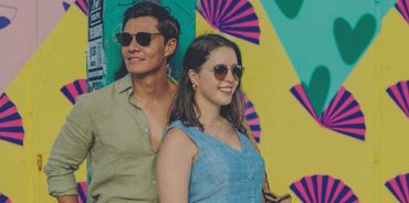 a man and a woman in a lifestyle photography session.