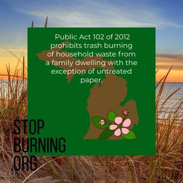 Michigan open burning regulations. Stop Burning.org.