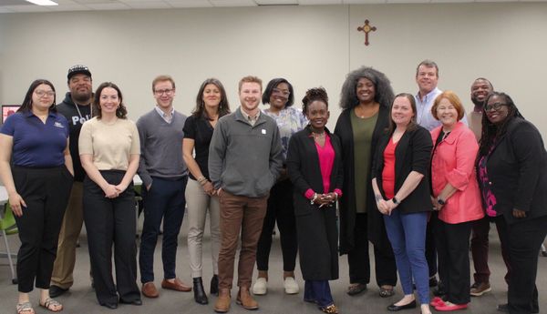 Our Mock Interview Day volunteers after a full day of interviewing our teens