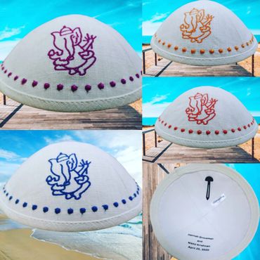 Kippot with discounts, kippot on sale, cheap kippot for weddings and bar mitzvah. custom kippot.